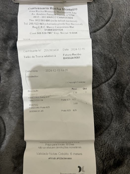 Conjunto de anel e colar pandora