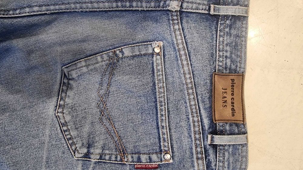 Spodnie męskie granatowe jeansowe Pierre Cardin