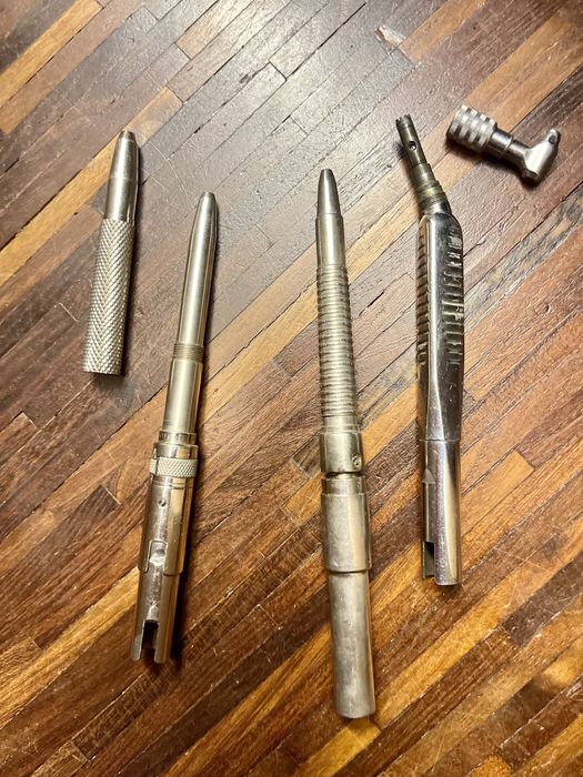 Stare narzędzia stomatologiczne 3x końcówki pneumatyczne Atomic