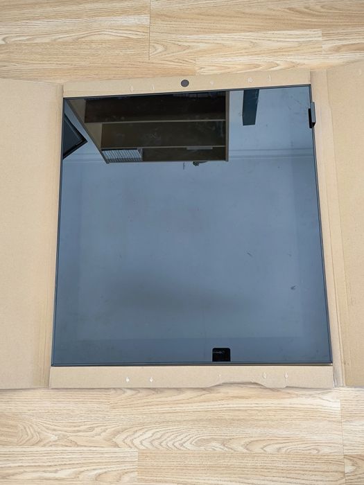 Porta de vidro, preto/fumado para bestå 60x64