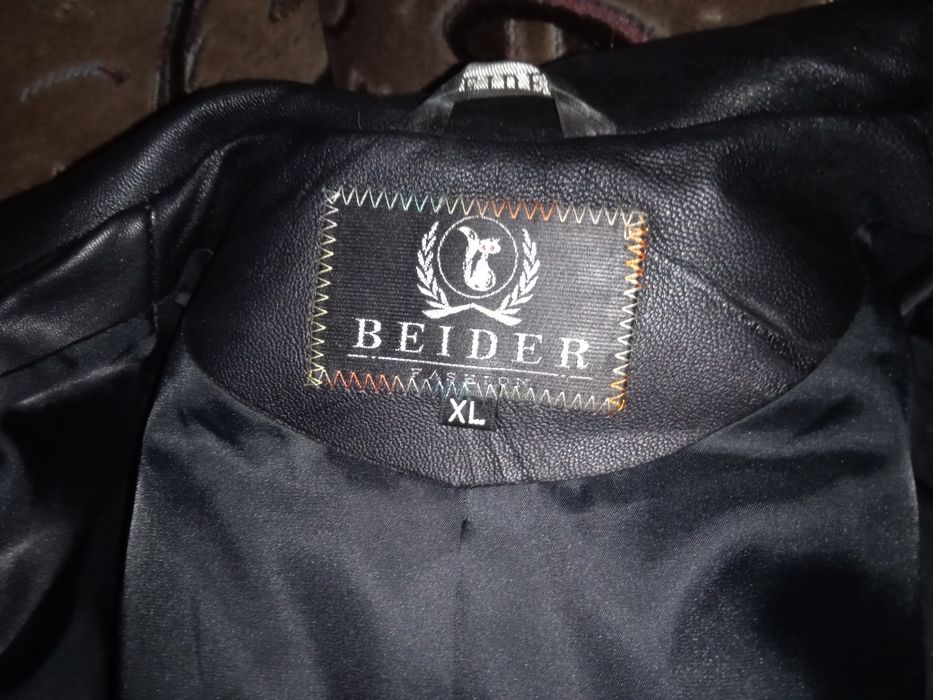 Кожаный мужской пиджак (френч)