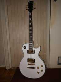 Gitara elektryczna Dimavery LP 520 E-Guitar white/gold