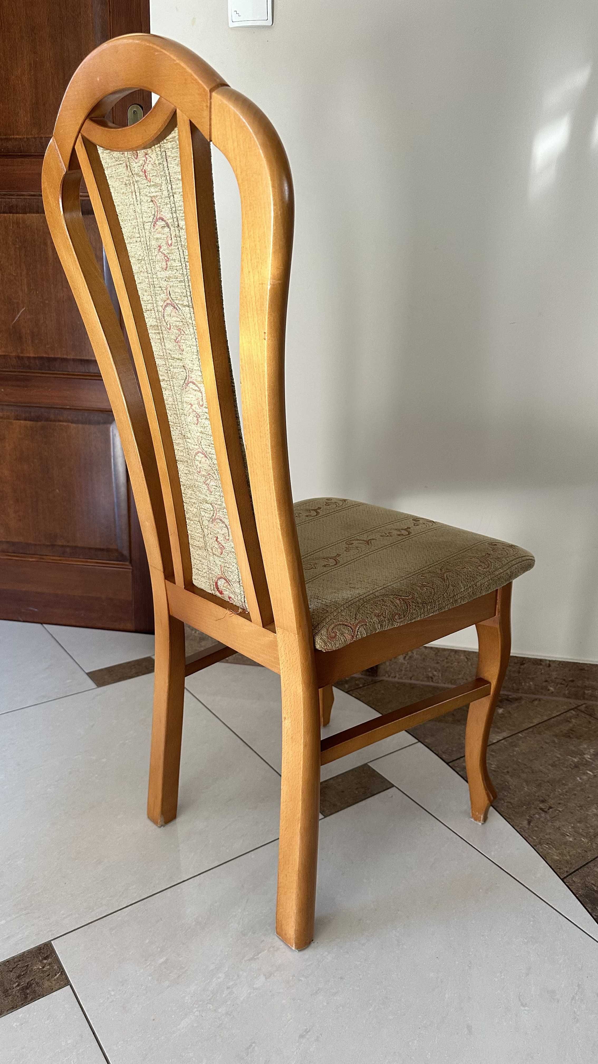 Stół dębowy - owalny rozkładany + 10 krzeseł