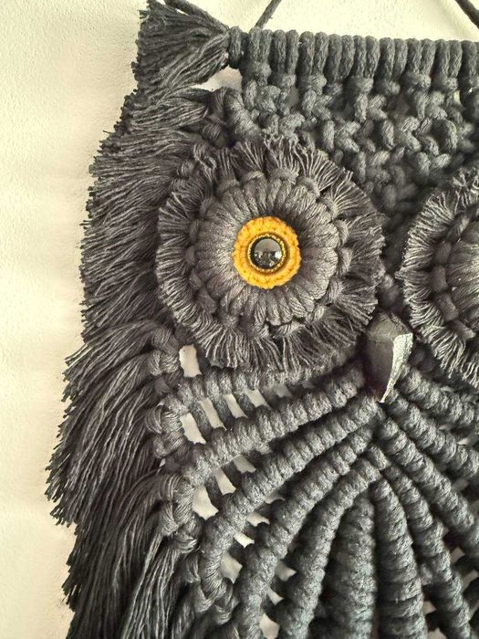 Makrama Czarna Sówka