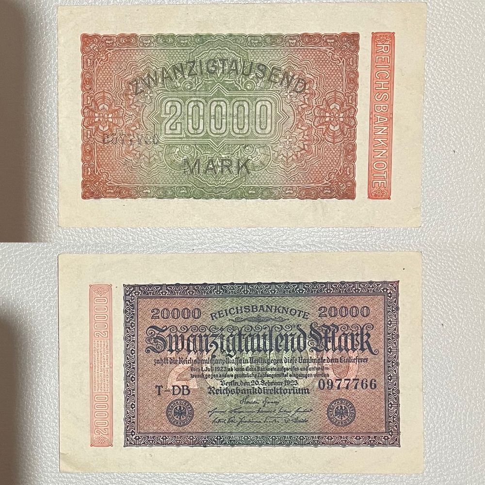 Старинные деньги Reichsbanknote Cien Pesetas