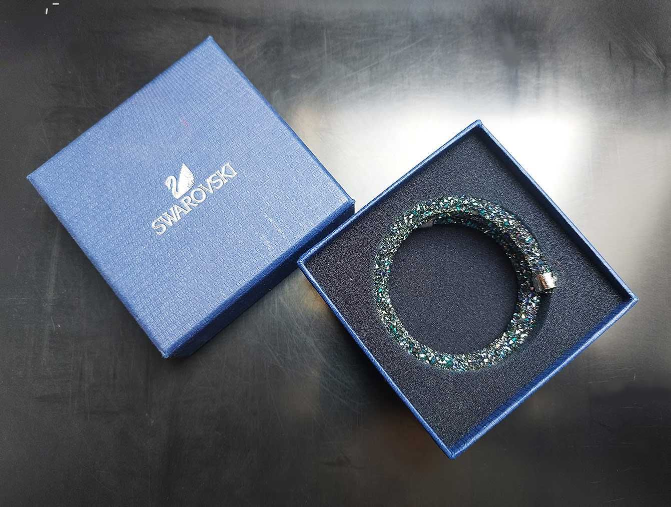 Swarovski bransoletka Crystaldust Wide Bangle Blue oryginalna