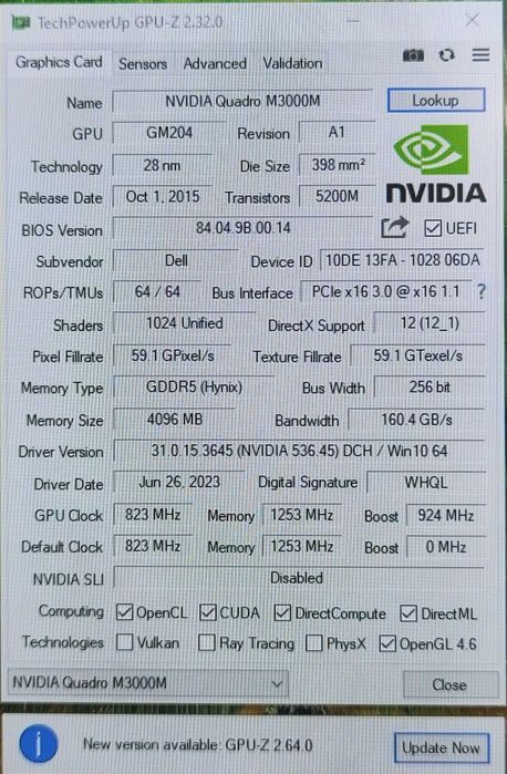 Ноутбук Dell Precision 7710 17" XEON E3/16Gb/SSD/nVidia M3000M 4Gb
