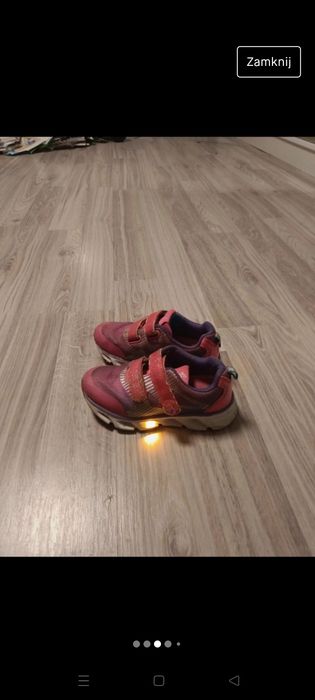 Buty świecące różowe