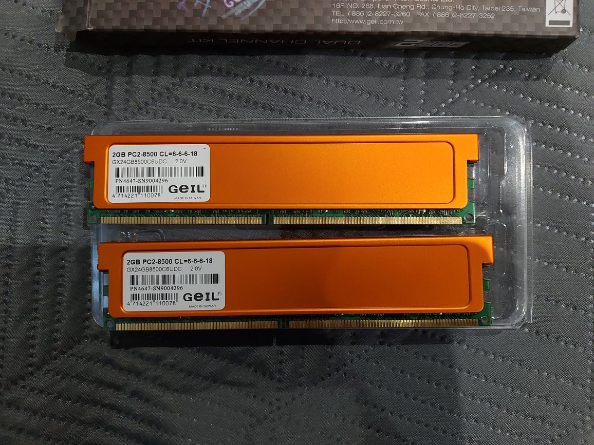 Pamięć Komputerowa DDR2 Geil PC2-8500 Dual Channel 2x 2GB 1066MHz BOX