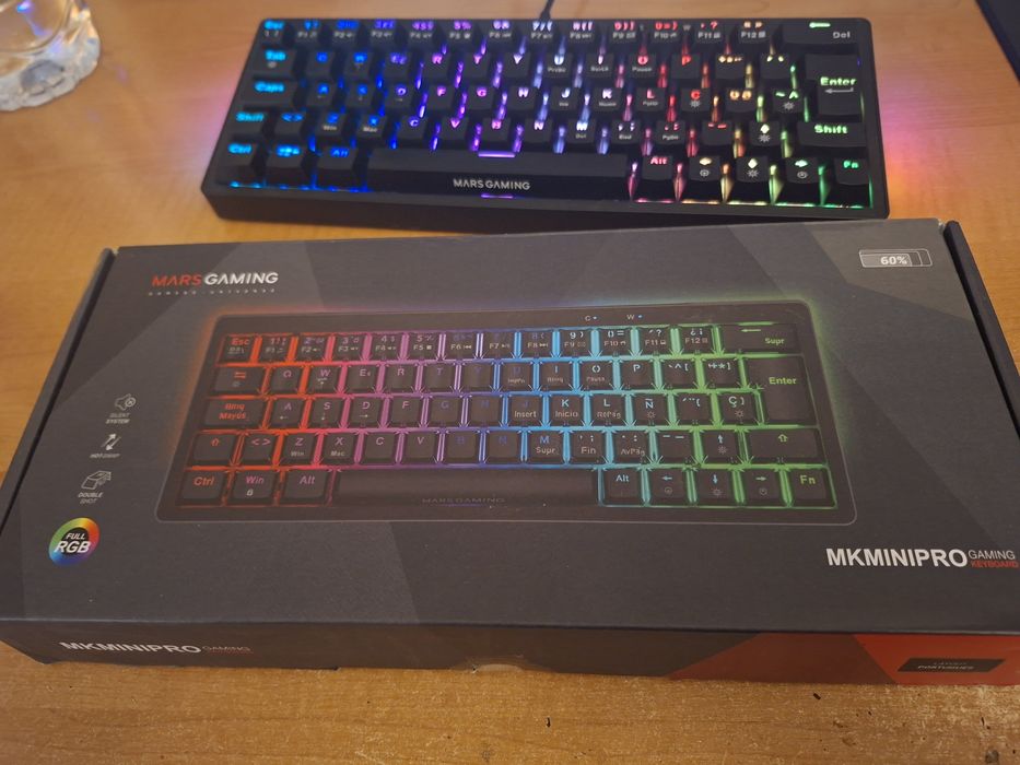 Teclado mecânico mkmini pro rgb switch castanhos