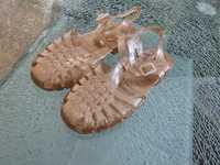 Sandały 34 meliski brokatowe River Island złote gumowe buty letnie