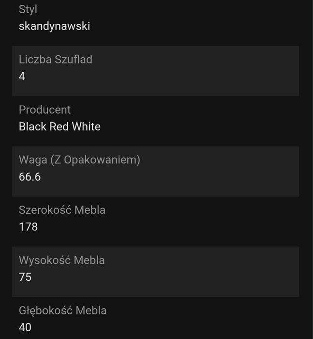 Komoda dwa kolory BRW