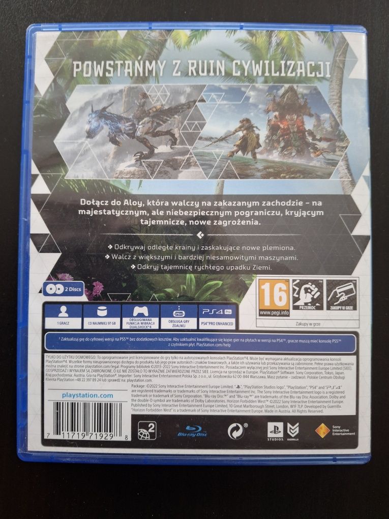 Horizon Forbidden West PS4 PL jak NOWA