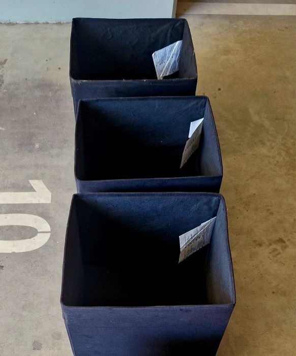3 Caixas de arrumação Ikea, modelo Drona