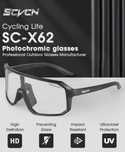 Okulary rowerowe SCVCN Fotochromatyczne TR-90