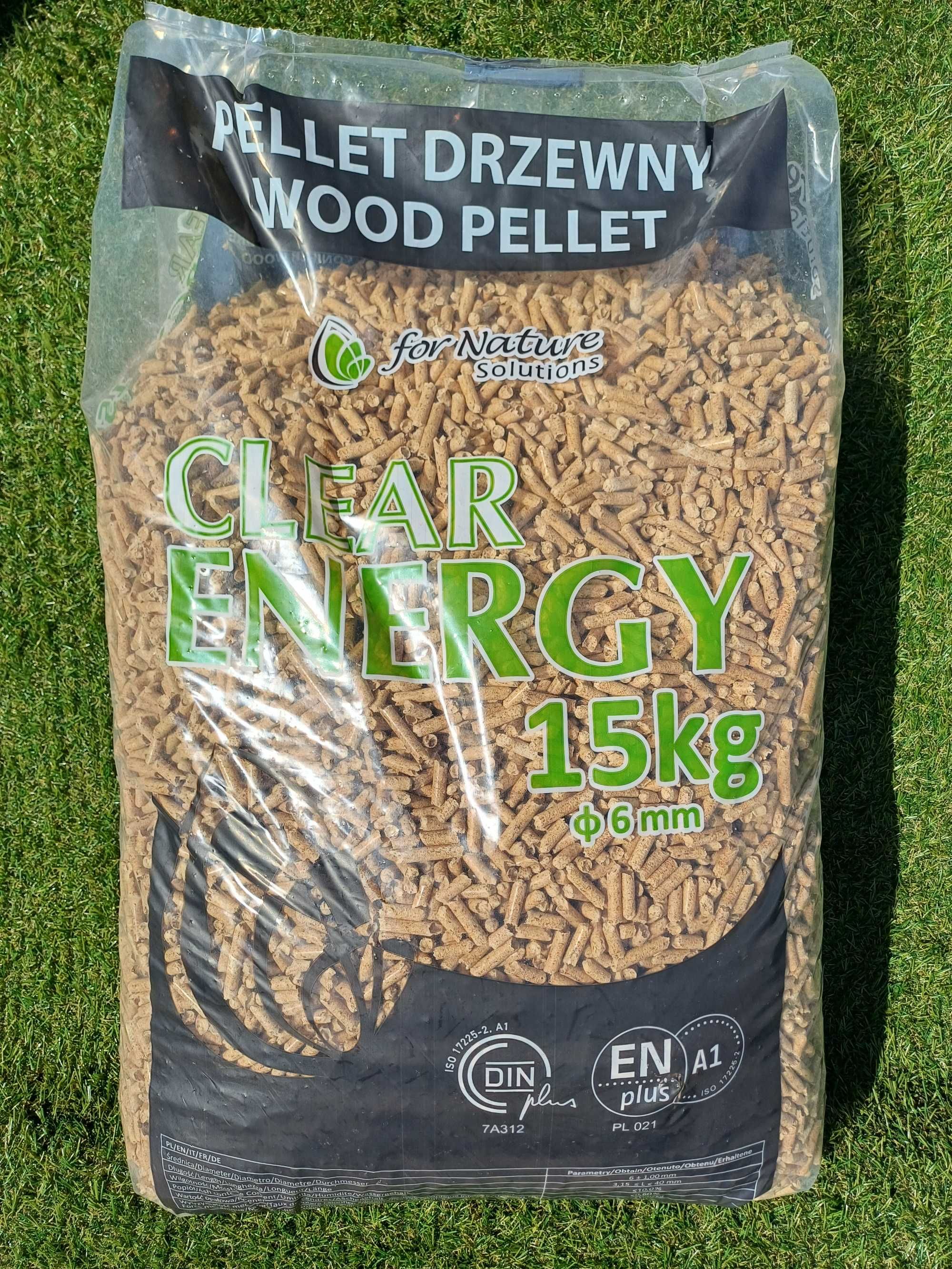 Pellet CLEAR ENERGY Certyfikowany A1 EN plus DIN plus Dostawa GRATIS