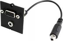 MODUŁOWA ramka BACHMANN 1x VGA+ audio 3,5 mm stereo, czarny NOWE a210