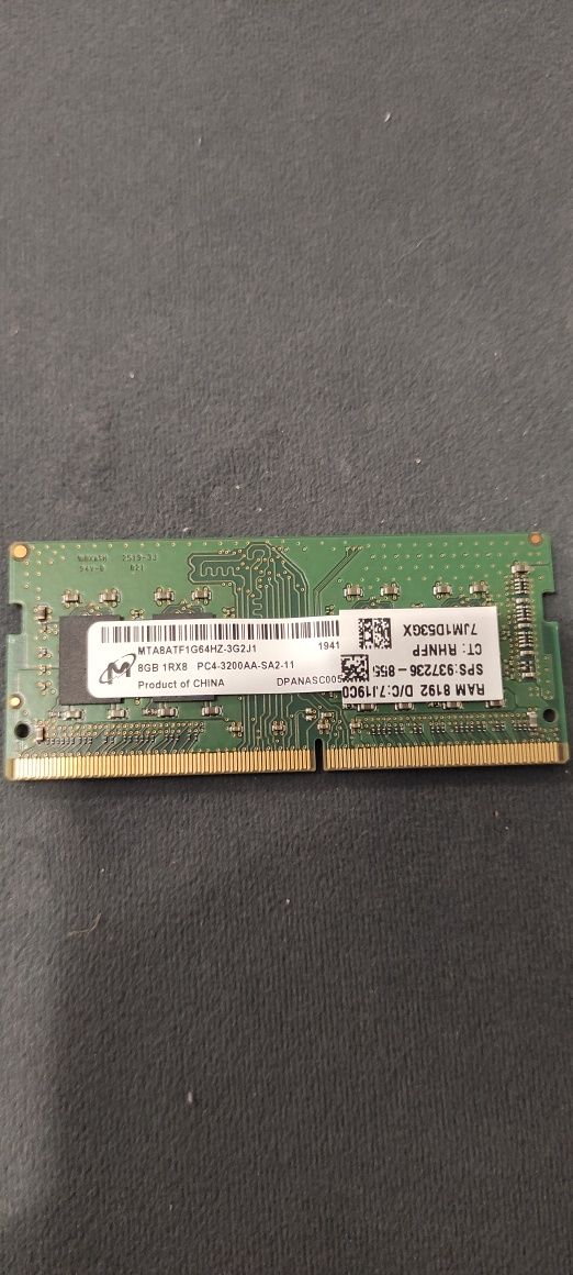 RAM Micron DDR4 3200MHZ 8GB 19CL