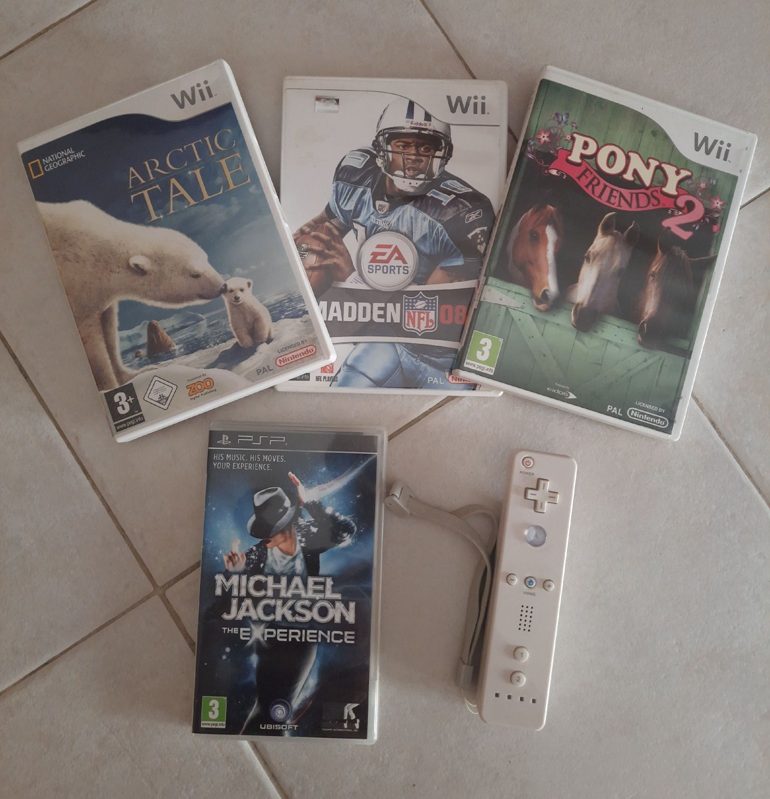 Jogos wii, psp e comando wii