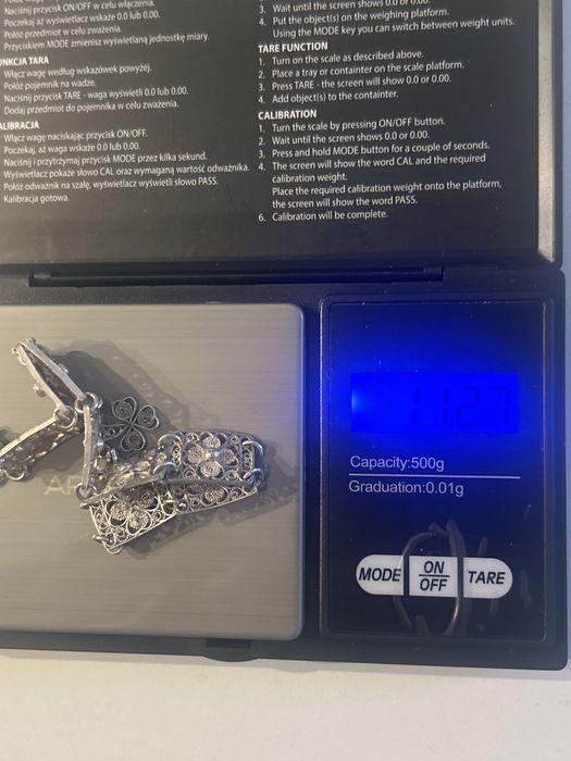 Filigranowa bransoleta srebrna