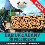 DĄB UKŁADANY | 290zł | Transport | Drewno Kominkowe | Opałowe