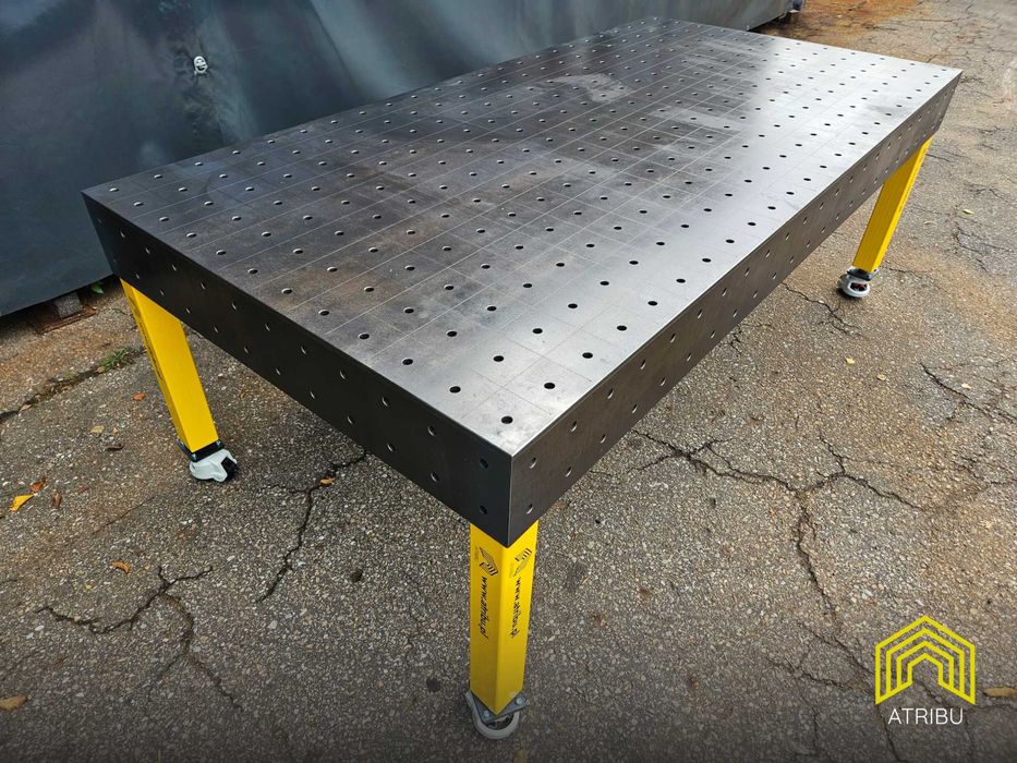 Stół spawalniczy, warsztatowy, System 16, 240x120 S355 GR12