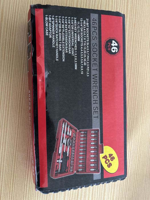 Conjunto de Chaves e Roquete 46 Peças – Kit de Ferramentas Completo