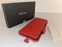 Y047 Etui Portfelowe Skórzane SHIELDON Samsung Galaxy Z Fold4 Czerwone
