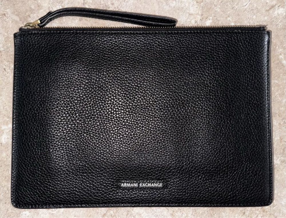 ARMANI EXCHANGE kopertówka czarna torebka