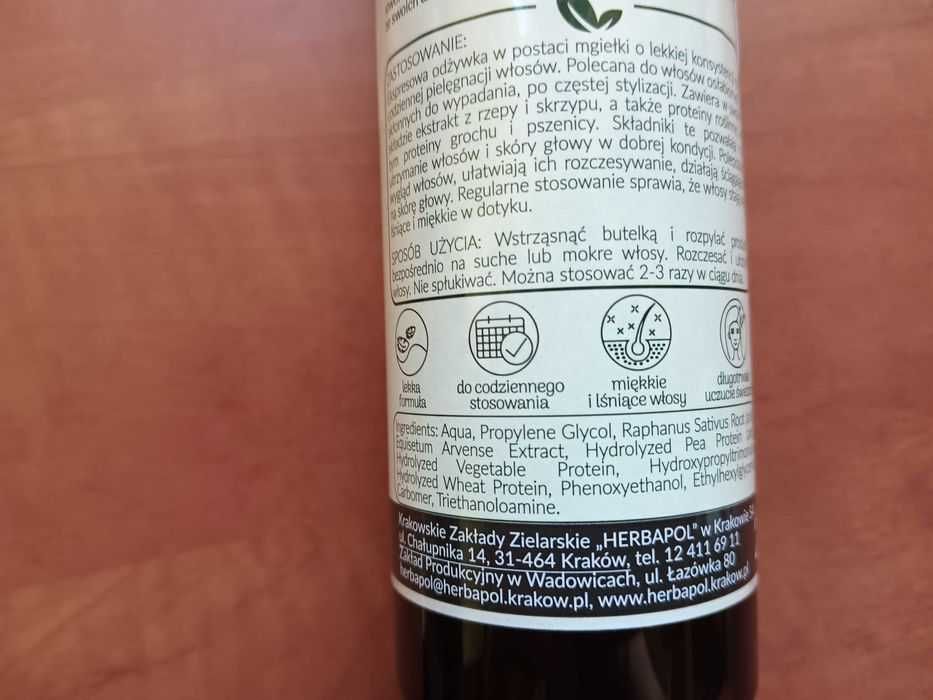 ODŻYWKA PRZECIW WYPADANIU WŁOSÓW wzmacniająca czarna rzepa i skrzyp