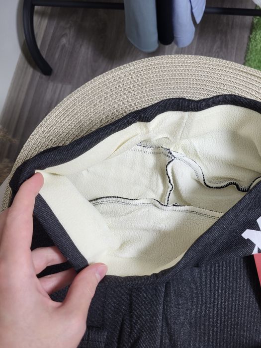 Якісні лосини в рубчик на білому флісі, лосіни термо теплі зимові