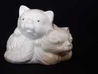 Gatos em porcelana