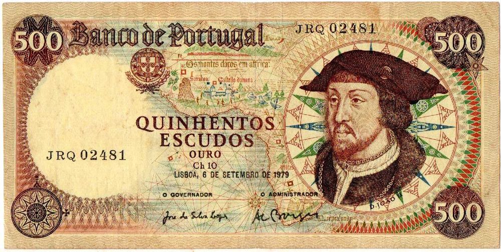 Nota de 500$00 Chapa 10 - D. João II - & de Setembro de 1979