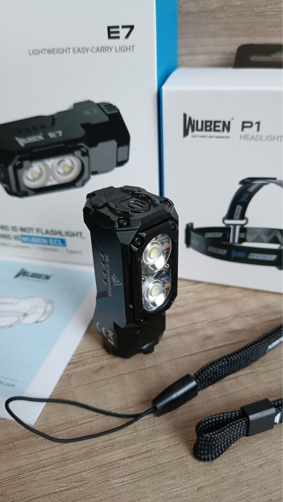 Wuben E7 1800 Lumen, 1100mAh акумулятор. Новинка!