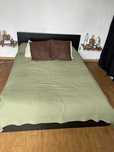 Cama ikea malm preta com estrado