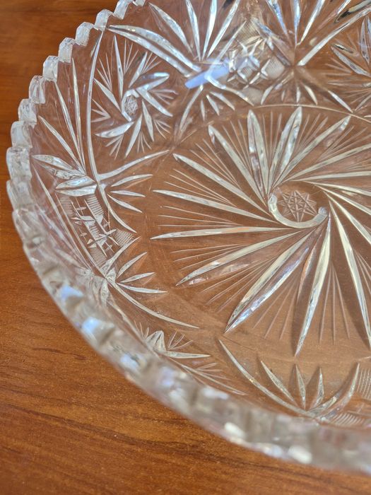 Duza stara  misa kryształowy 24 cm