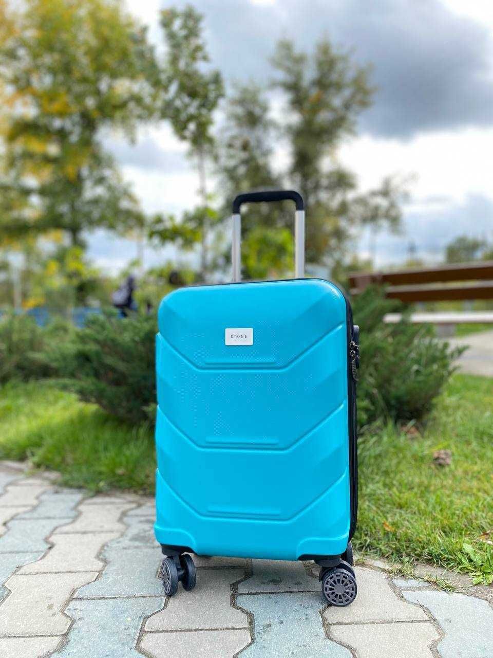 КАЧЕСТВО Большой пластиковый чемодан поликарбонат / велика валіза