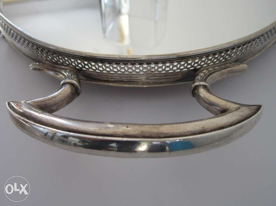 zabytkowa srebrna taca
