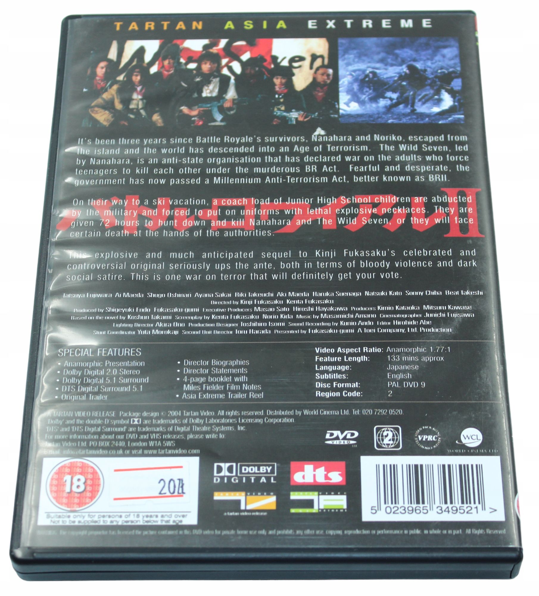 Battle Royale II Requiem BRII Angielskie Napisy DVD Video