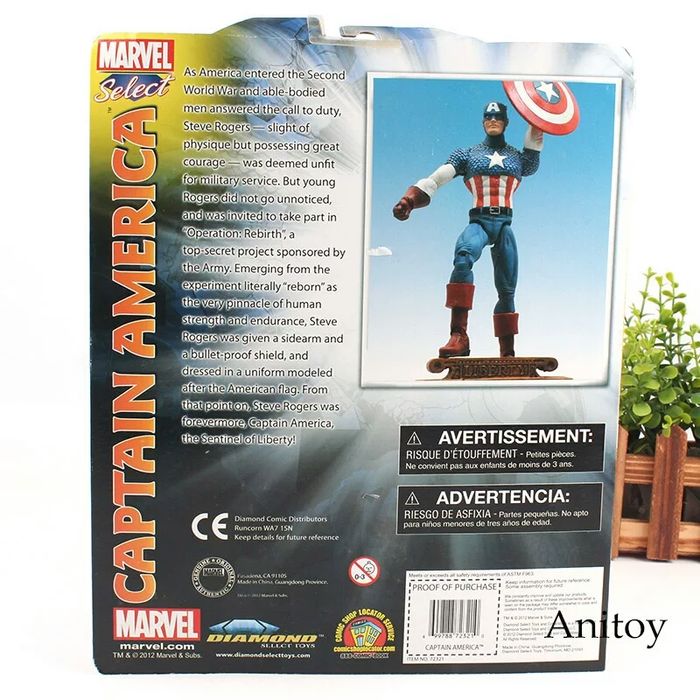 Marvel Select - Capitão América Novo e Fechado