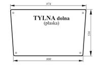 szyba tylna dolna Claas Renault Cergos Ergos 330, 335, 340, 345 ACX059