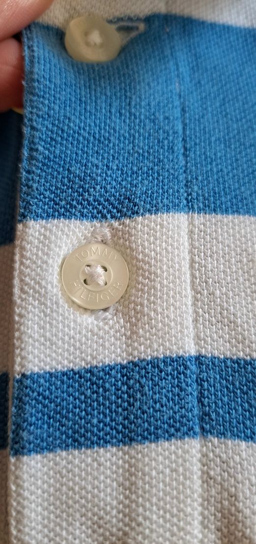 Tommy Hilfiger, koszulka polo w paski, stan bardzo dobry, rozm.152/158