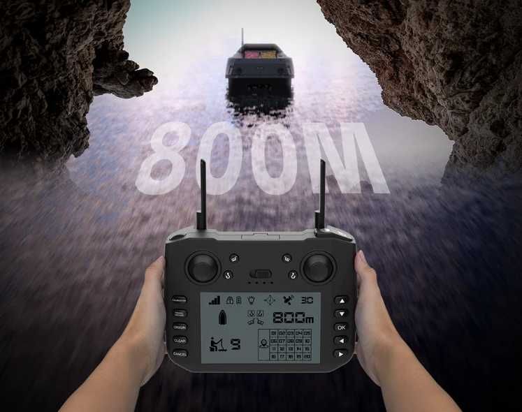 Łódka Zanętowa Flytec V080 GPS Echosonda Auto Powrót Akumulator 20A