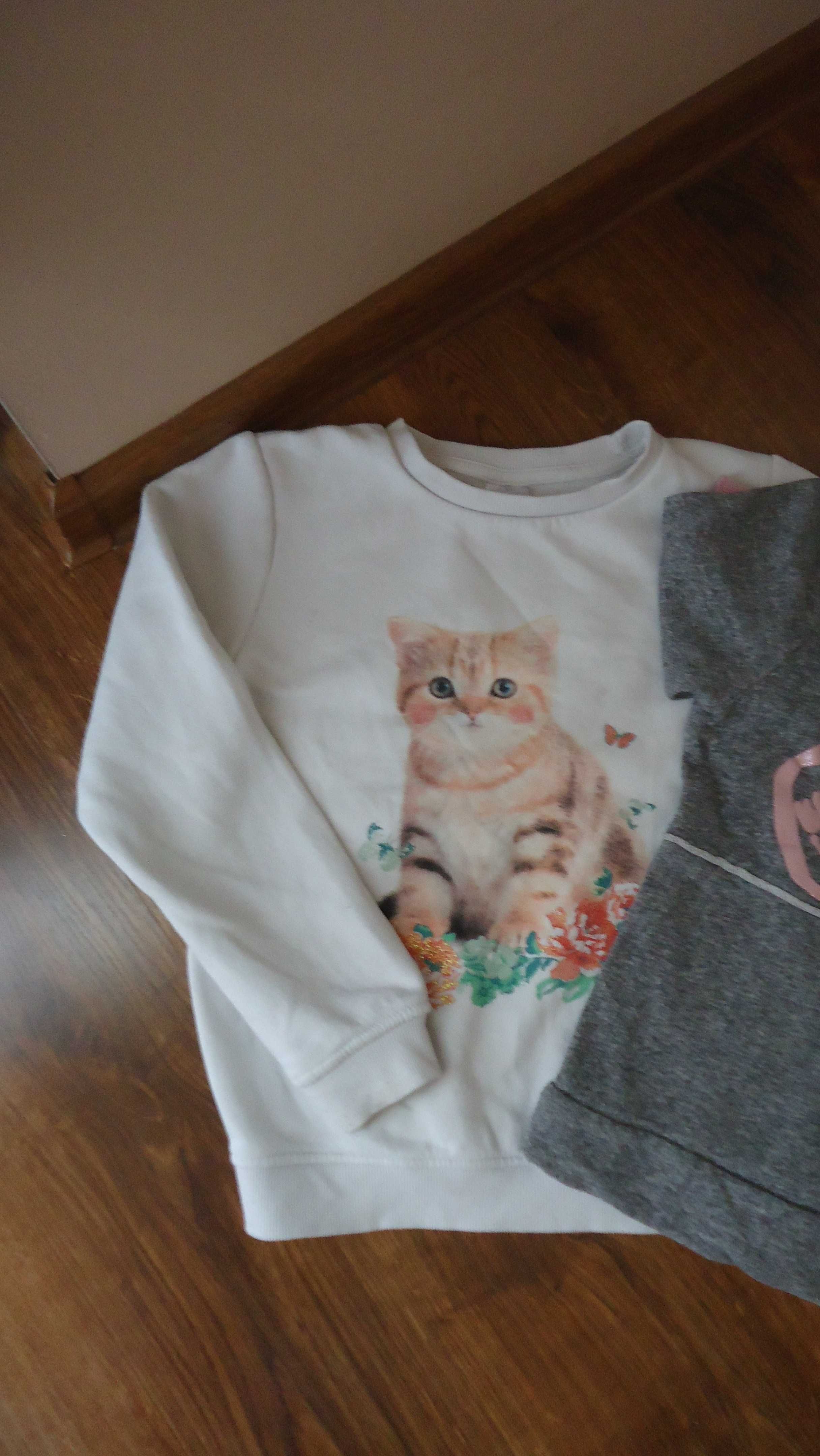 3szt/25zł r.128 C&A bluza kotek COCCODRILLO bluza RESERVED