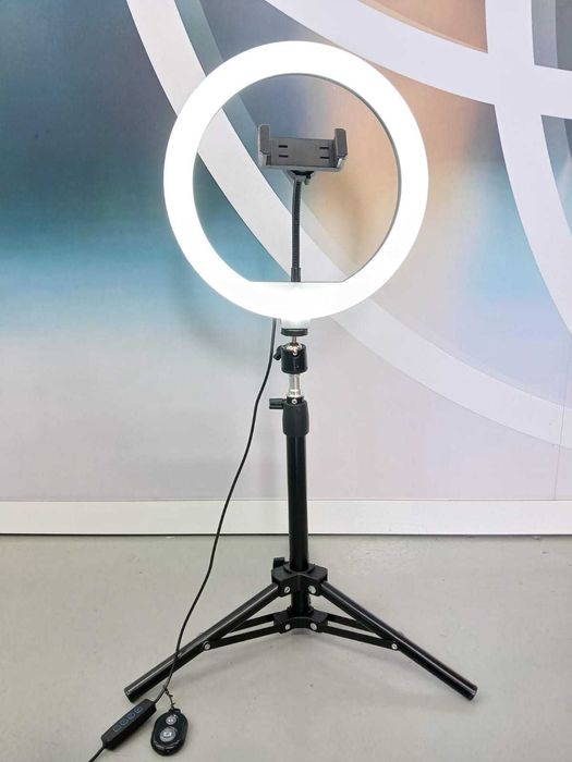 Ring Light com Tripé, Suporte de Telemóvel e Comando NOVO