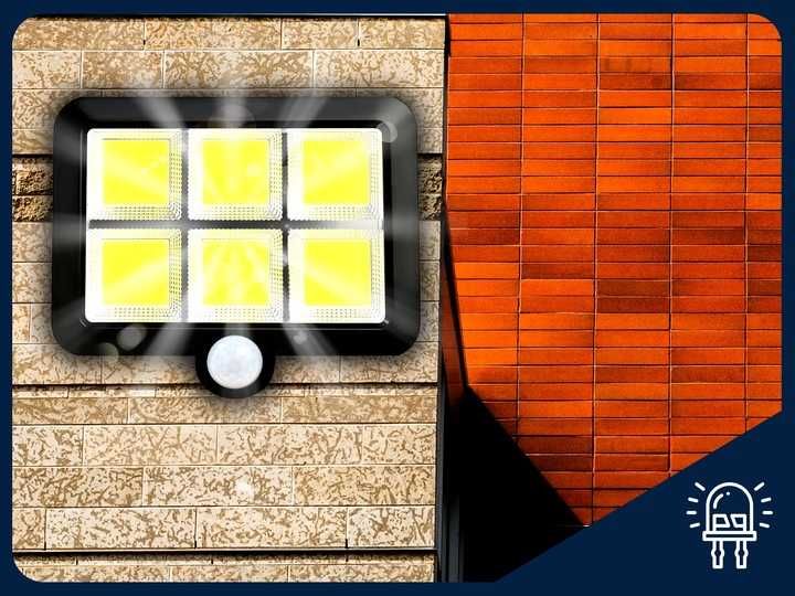 Lampa solarna z czujnikiem ruchu zmierzchu LED ogrodowa + pilot