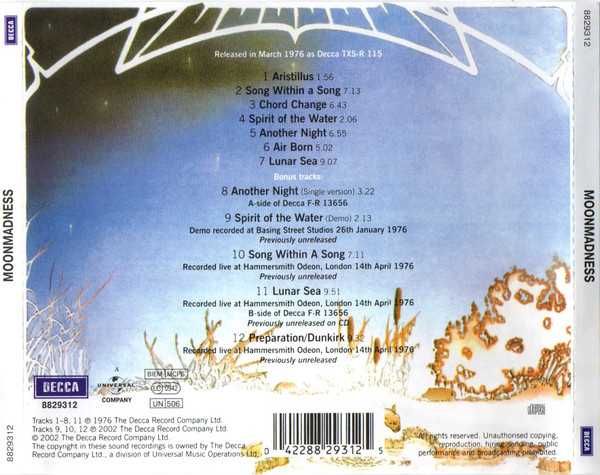 CAMEL - MOONMADNESS- CD -płyta nowa , zafoliowana