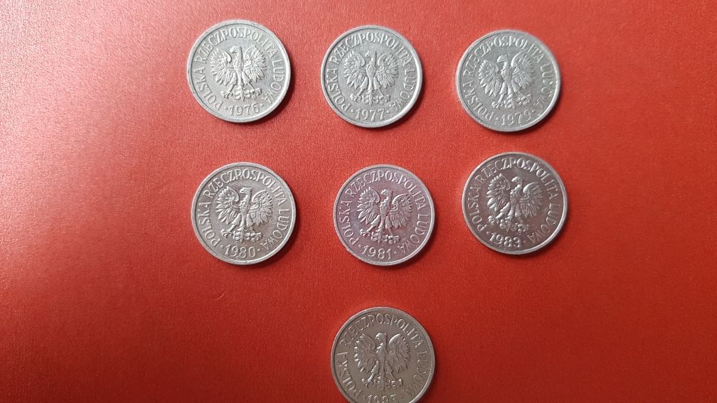 20 groszy 1976 oraz różne roczniki PRL