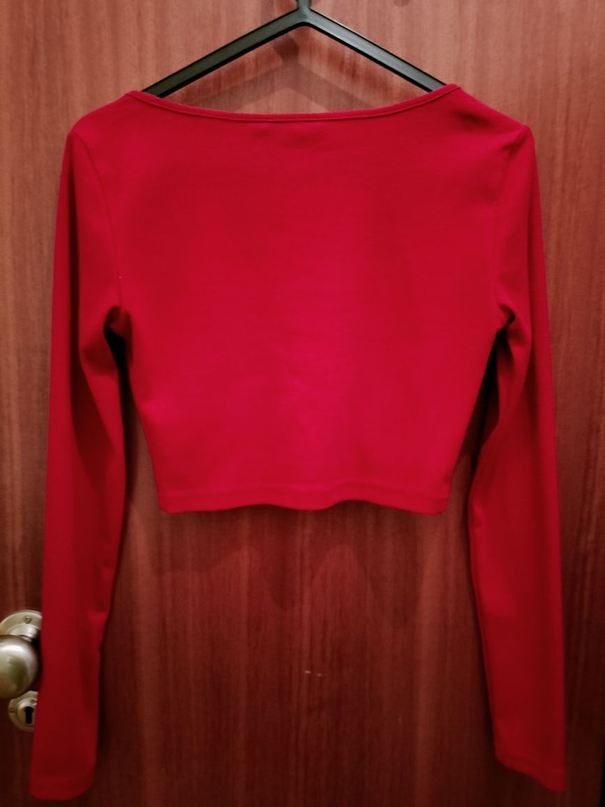 Top/Bolero com fecho, vermelho da Shein S/Novo (com portes)