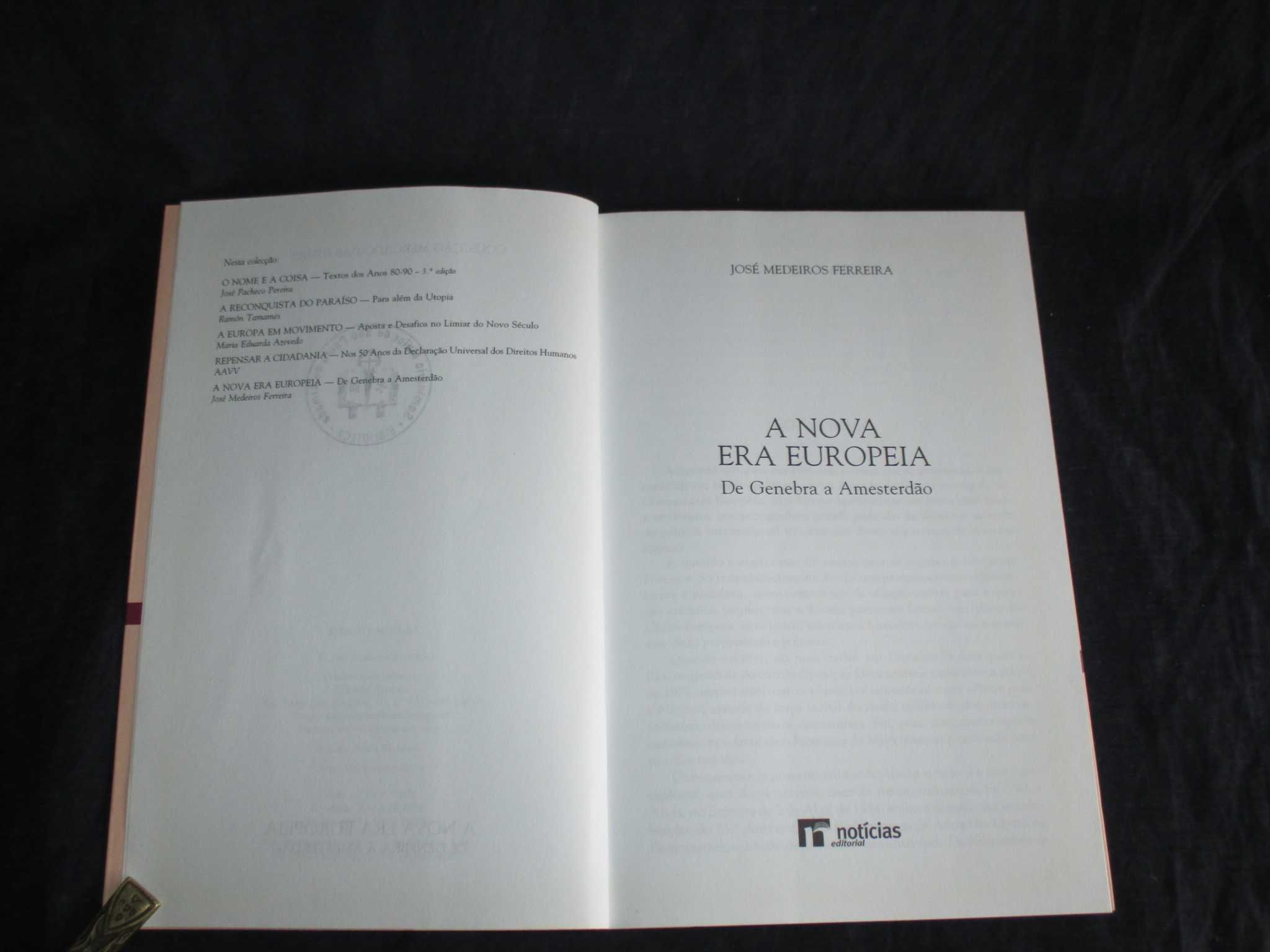 Livro A Nova Era Europeia José Medeiros Ferreira